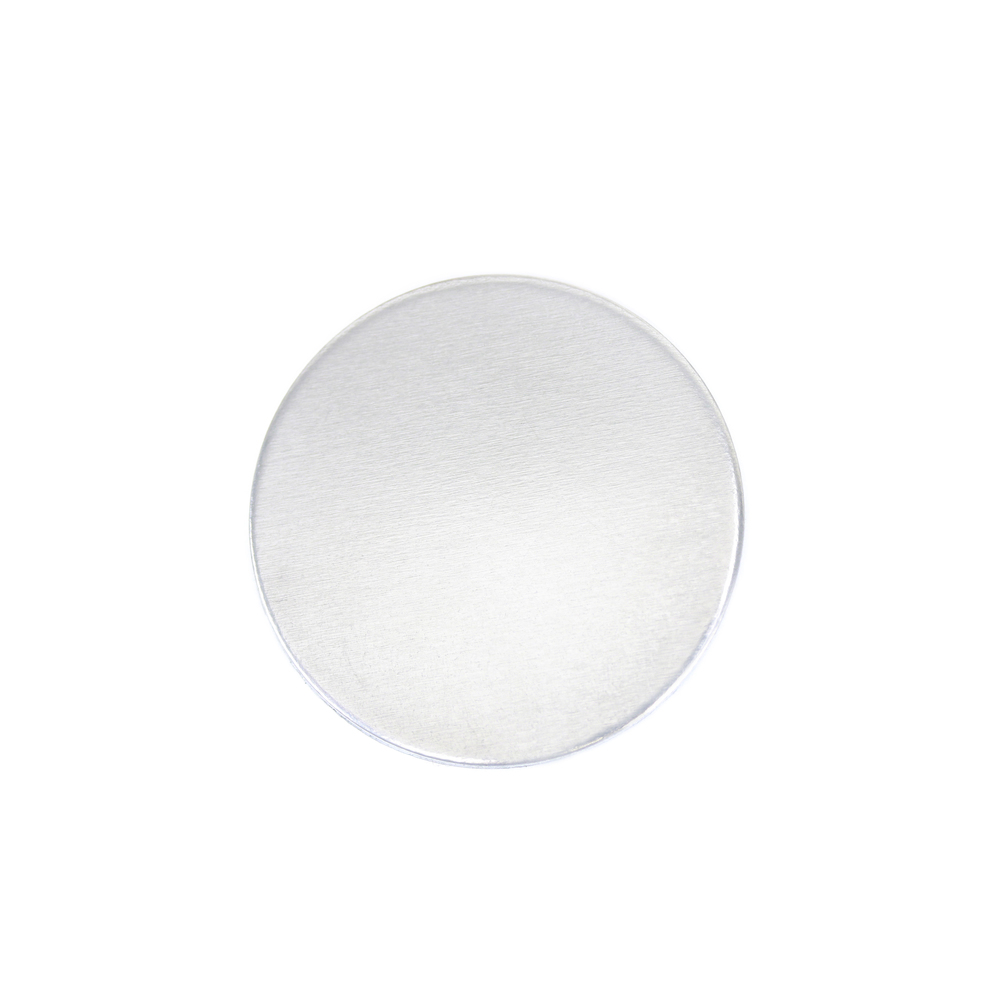 Metal Stamping Blanks Aluminum Round, Disc, Circle, 19mm (.75"), 14 Gauge, Pack of 5 - Tumbled